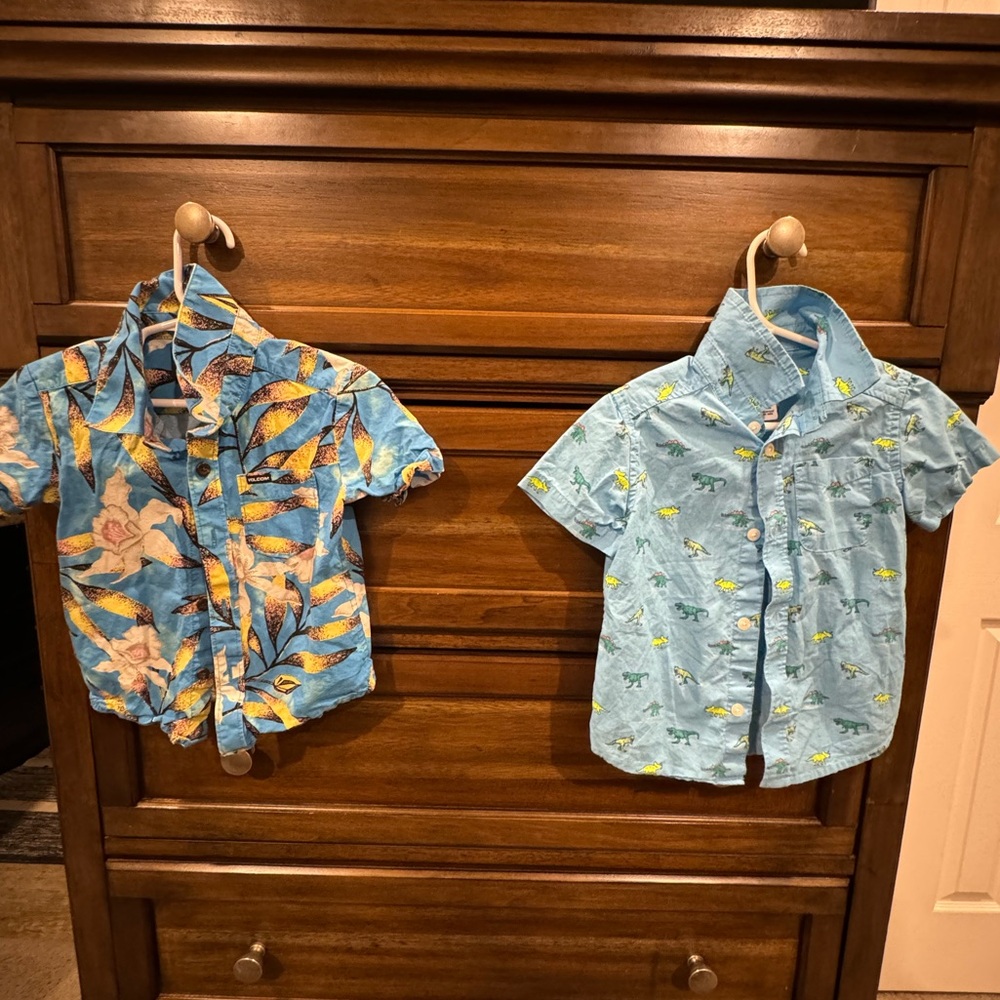 2T Boys Button Down Shirt Bundle of 2